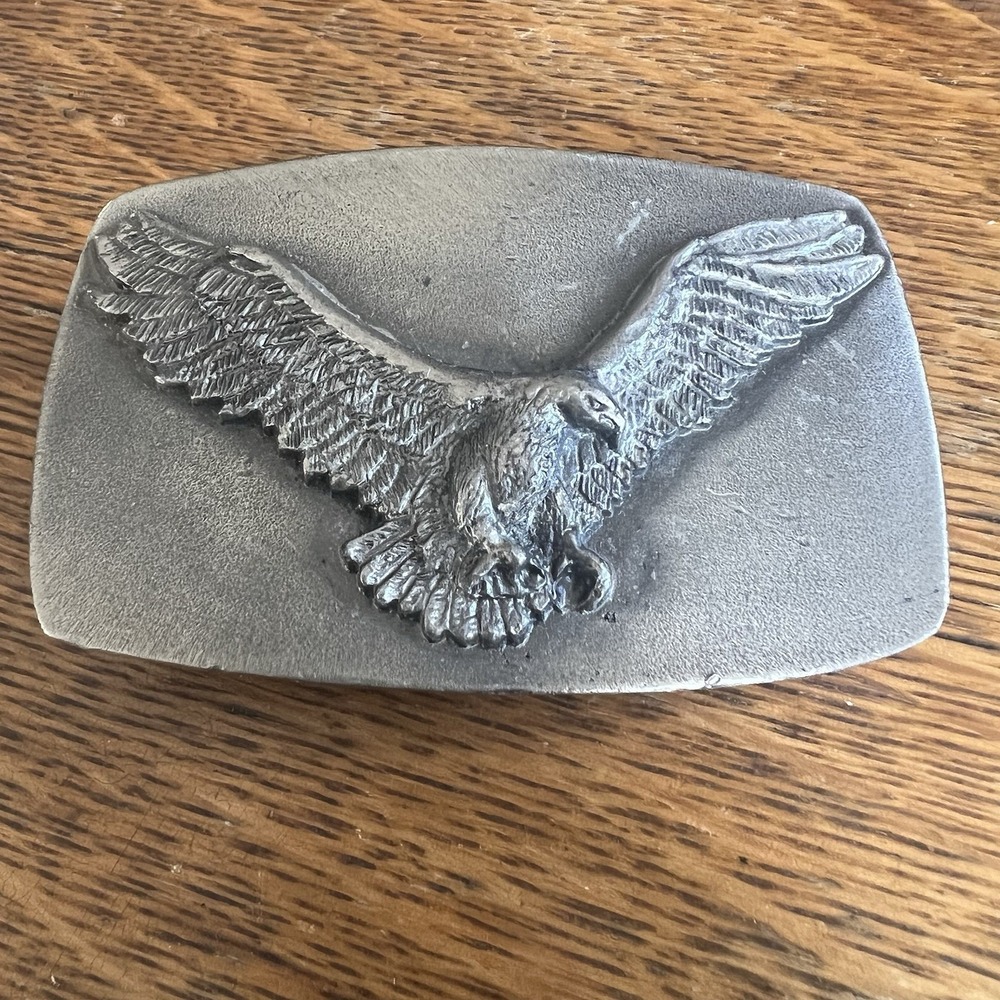 Vintage Great American Buckle Co Eagle Bird Serial H504 Copyright 1978 Metal